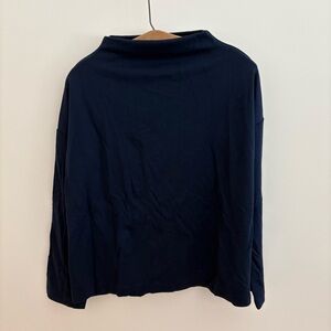 Kal Reiman Rayon Blend Mock Neck Blouse